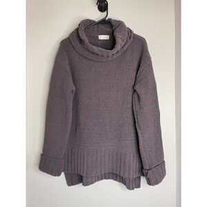 Altar’d State Cowl Neck Ribbed Knit Sweater Women’s M Soft Cozy Purple Tunic